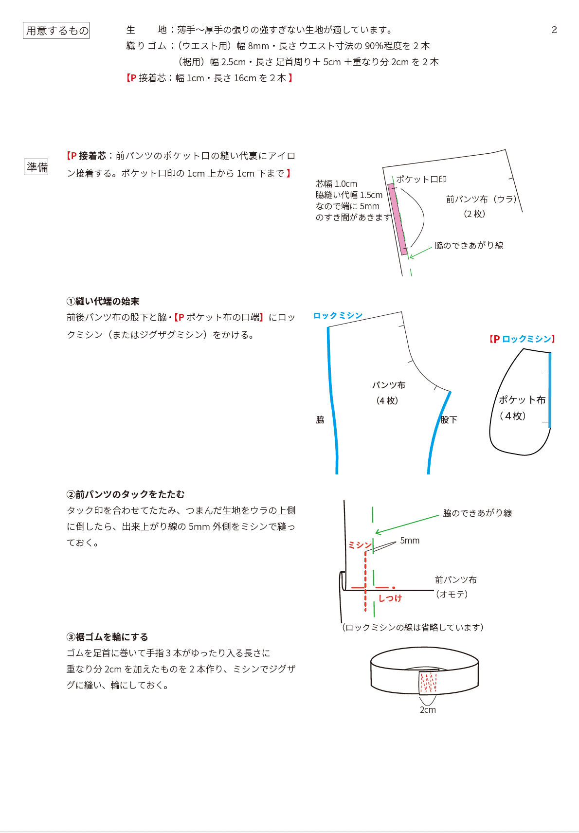ジョガーパンツ【紙パターン】