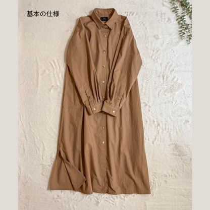シャツドレス【紙パターン（縫製手順書付き）】